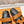 CHYPRE SANDAL BLACK AND BRIGHT BROWN LAMBSKIN