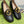 BLONDIE LOGO-PLAQUE LOAFERS IN BLACK CALFSKIN