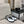 cc sandal white black lambskin mop