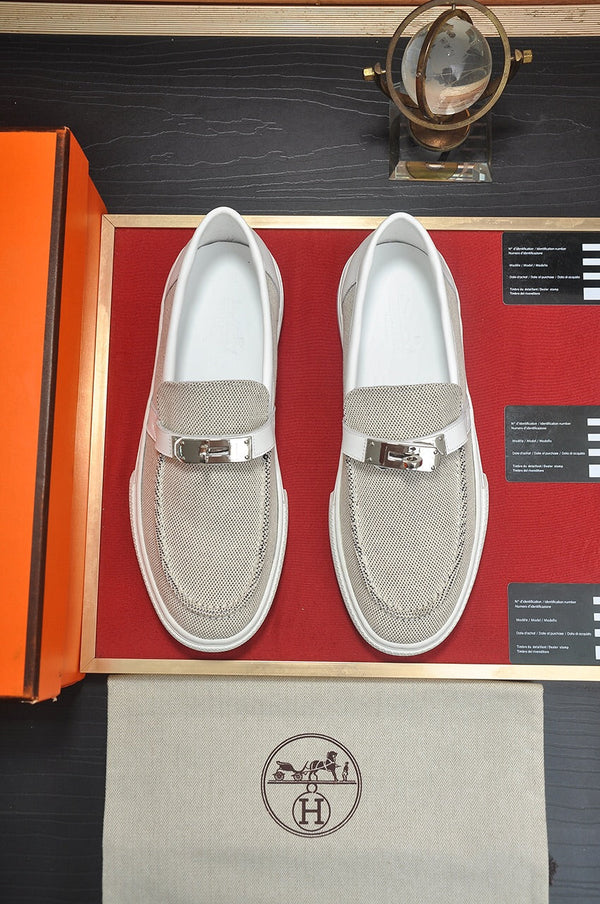 HM GAME SLIP-ON SNEAKER BLACK PLUM AND WHITE DENIM