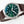 IWC Pilot 40mm Green Dial Steel Case Brown Leather Strap