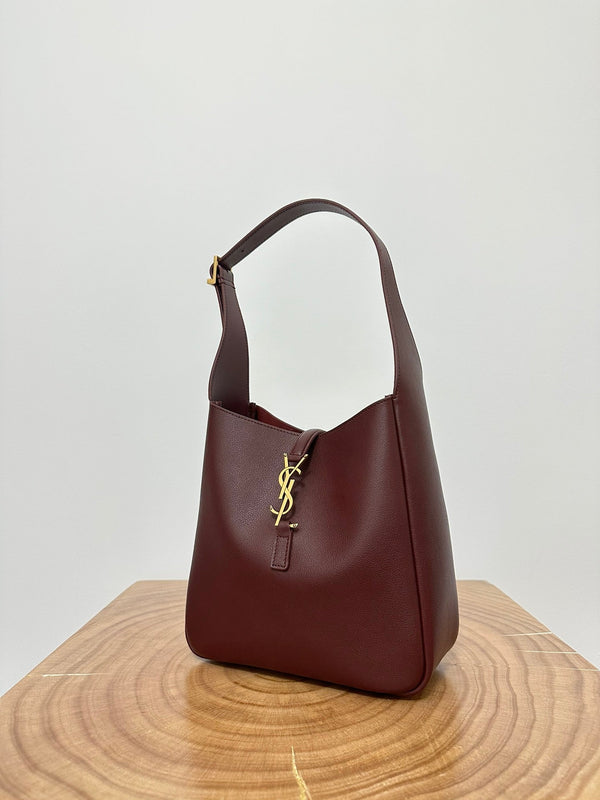 le 5a7 small 23cm burgundy calfskin