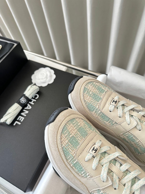 cc cc sneaker white cloud blue tweed dark cream calfskin