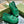 GG INTERLOCKING G CUT OUT SANDAL JADE GREEN LAMBSKIN