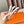HM ANCRE BUCKLE & REVERSIBLE WHITE AND ORANGE LEATHER STRAP 13MM COPPER HARDWARE