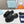 PRA THICK-SOLED CROCHET SANDALS BLACK WOVEN FABRIC