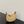 FENDIGRAPHY MINI 16 IN BEIGE STRAW AND BROWN CALFSKIN TRIM GOLD HARDWARE
