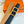 HM  BELT BUCKLE & REVERSIBLE ORANGE PASTEL AND BLACK LEATHER STRAP 38MM GOLD HARDWARE