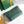 CONTI POUCH 24 IN GREEN LAMBSKIN AND GOYARDINE CANVAS