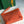 CONTI POUCH 24 IN ORANGE LAMBSKIN AND GOYARDINE CANVAS