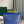 CONTI POUCH 24 IN SAPPHIRE BLUE LAMBSKIN AND GOYARDINE CANVAS