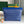 CONTI POUCH 24 IN SAPPHIRE BLUE LAMBSKIN AND GOYARDINE CANVAS