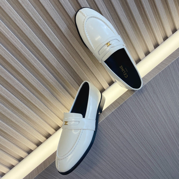 CE 26s Malaquais Loafers White Polished Leather 944358