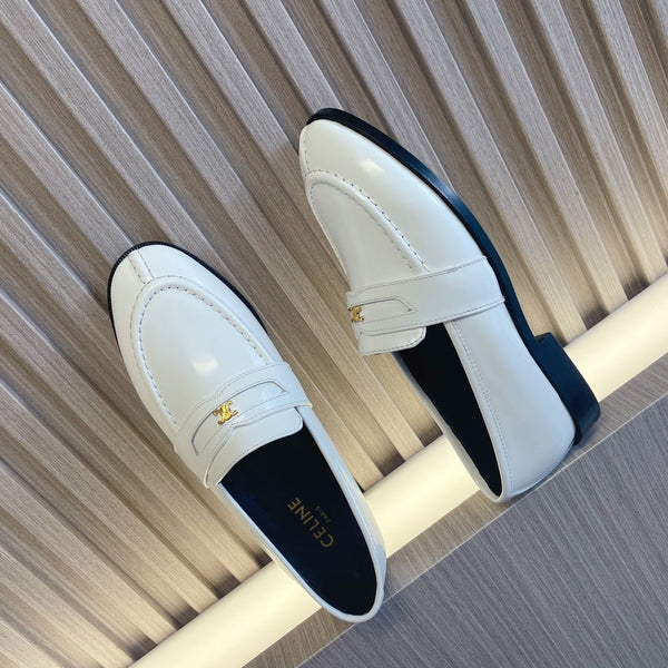 CE 26s Malaquais Loafers White Polished Leather 944358