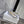 FLAT SANDALS WITH DOUBLE STRAP-DESIGN LEATHER SILVER