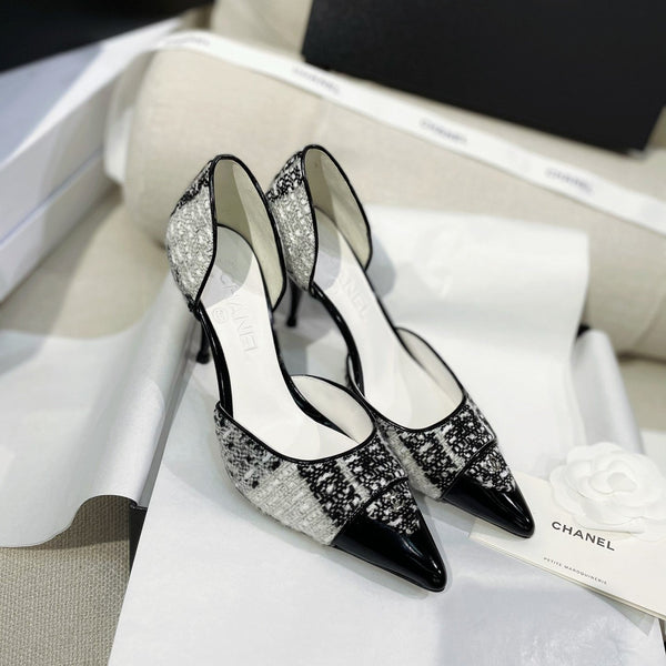 CC 26s Pumps Tweed Patent Leather 156334
