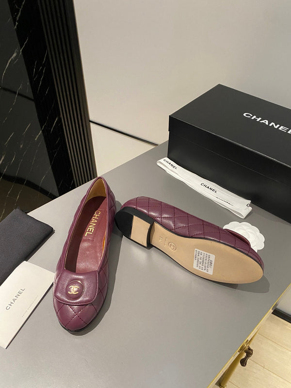 CC 26s Ballet Flat Mulberry Purple Lambskin