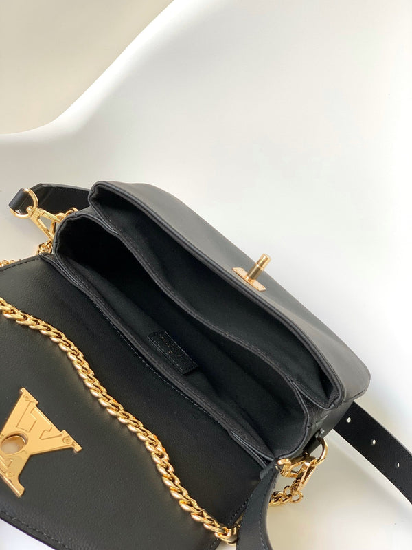 LV Oxford Handbag 22cm Black Grain Cowhide GHW
