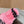 LAMB WOOL SLIPPER PINK AND BLACK