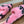 LAMB WOOL SLIPPER PINK AND BLACK