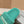 FURRY SLIDES IN TURQUOISE CURLY SHEARLING