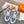 HM Giga 50 Sneaker Light Blue Canvas White Goatskin Orange