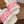 CD Dway Slide White Pink Fleece Lining And Canvas Fabric