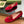 BLONDIE LOGO-PLAQUE LOAFERS IN CRIMSON RED SUEDE
