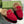 HORSEBIT MULE IN CRIMSON RED SUEDE AND LAMB WOOL LINING