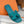 0ran sandal teal blue suede goatskin