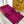 FF 180 CM SCRAF IN MAGENTA PURPLE CASHMERE AND WOOL