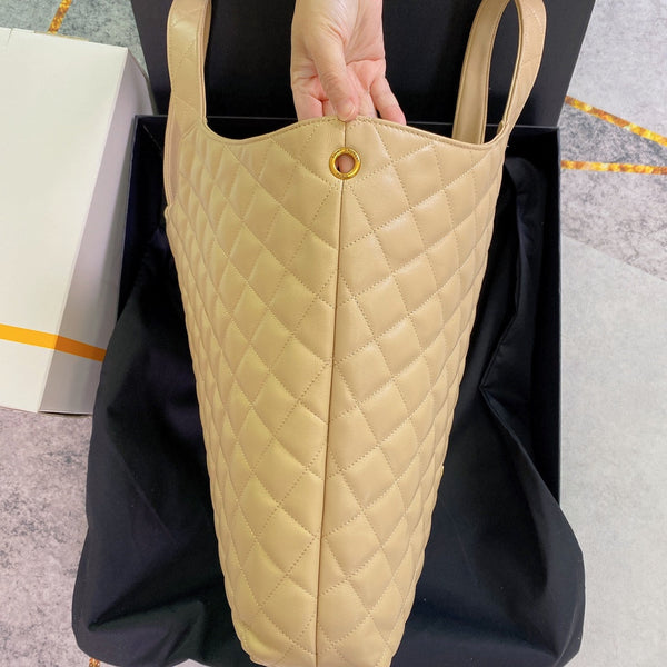 ICARE MAXI 58 SHOPPING BAG BEIGE QUILTED LAMBSKIN