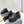 PRA BRUSHED LEATHER MONOLITH LOAFERS BLACK-SILVER BORDER
