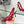 J'Adior Slingback Pump 95mm In Red Floral Embroidered Lace Fabric 100846