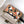 Fend Baguette Black White Brown Orange Canvas Bag 27 with FF Embroidery Ghw