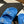 cc dad sandal mule azure blue calfksin