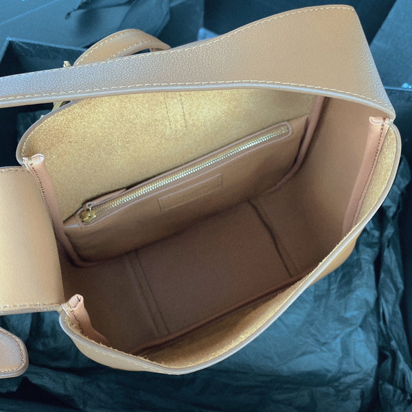 le 5a7 small 23cm brown calfskin