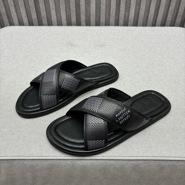 LV VENICE MULE SANDALS BLACK