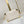 SIDE TRUNK MINI 18 IN WHITE CALFSKIN GOLD HARDWARE