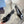 PRA SLINGBACK PUMPS GLOSSY BLACK ATTACHED BOW LAMBSKIN