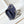 24p medium flap bag 25cm dark blue canvas white polka dot