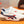 PRA SNEAKER IN WHITE CALFSKIN WITH NAVY BLUE AND RED STRIPED
