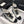 CC Short Boots 45mm In White Mix Black Quilted Lambskin And Glossy Cowhide 950036
