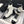 CC Short Boots 45mm In White Mix Black Quilted Lambskin And Glossy Cowhide 950036