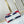 GO-14 MM 23 IN WHITE RED MIX NAVY BLUE QUILTED LAMBSKIN GOLD HARDWARE