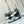 GO-14 MM 23 IN WHITE BLACK MIX STEEL BLUE QUILTED LAMBSKIN SILVER HARDWARE