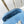 GO-14 PM 20 IN INDIGO DYE QUILTED LAMBSKIN SILVER HARDWARE