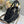 CD Medium Lady 24 Black Lambskin Black White Canvas