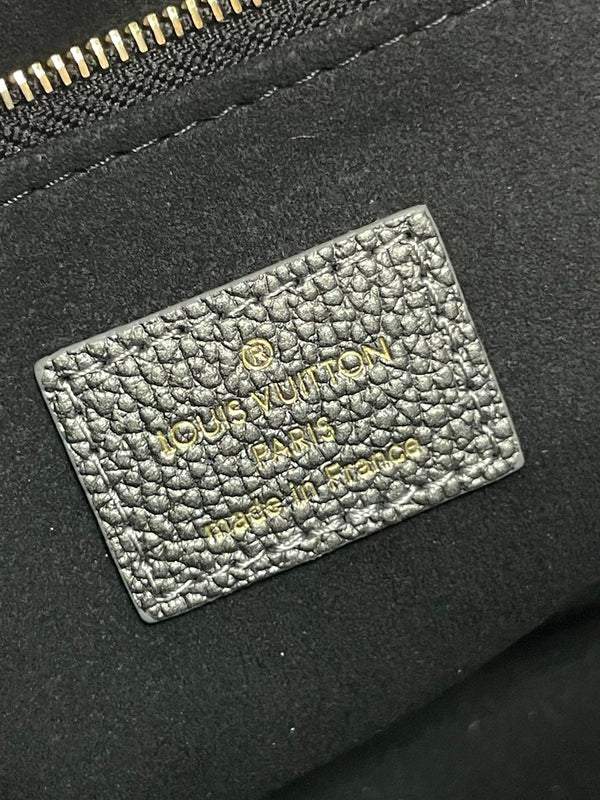 ONTHEGO PM 25 IN GUN METAL EMBOSSED CALFSKIN