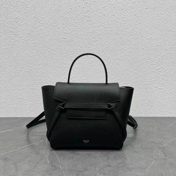 Celine Nano Belt Bag Black Grain Leather